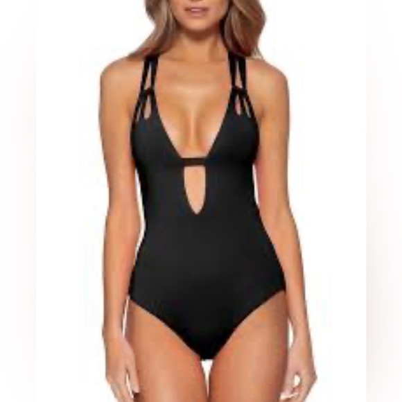 BECCA Other - BECCA Women's Color Code Cutout One-Piece Swimsuit Black L